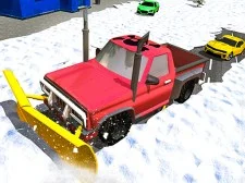 Winter Snow Plow Jeep Driving